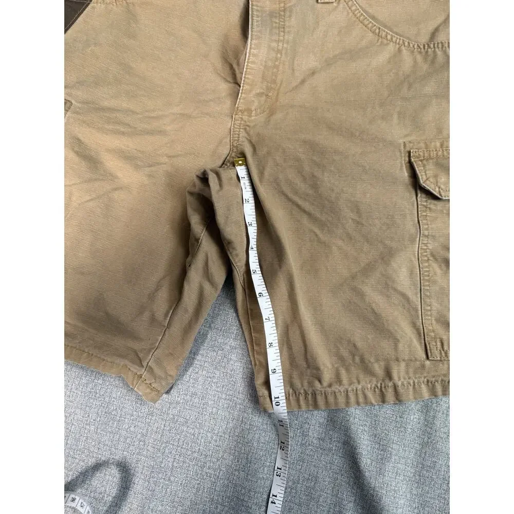 Levis Cargo Shorts Mens 34 Khaki Tan Loose Baggy Y2K Skater Red Tab Cotton